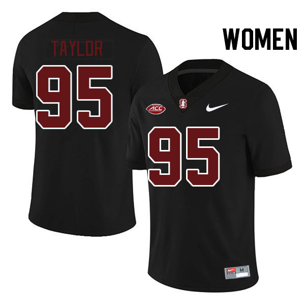 Women #95 Aristotle Taylor Stanford Cardinal 2024 ACC Conference College Football Jerseys Stitched-B